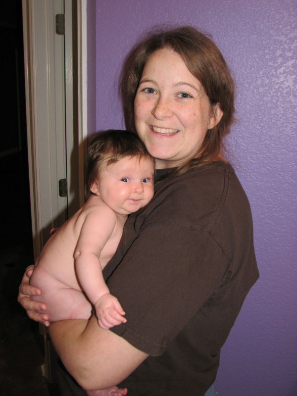 Janette and Mommy Before Bathtime, 1/18/12